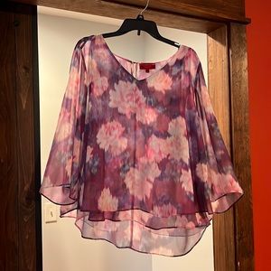 Womens floral sheer blouse - Size XL - Jennifer Lopez